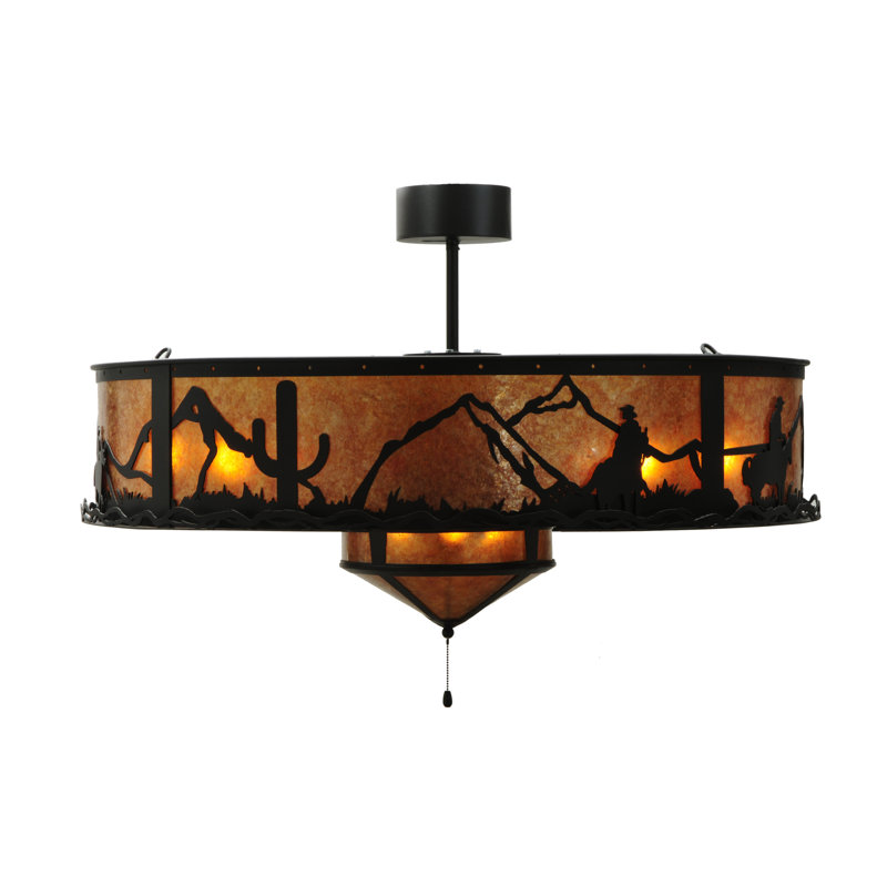 Caseylynn Downrod Flush Mount Ceiling Fan