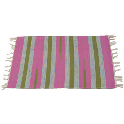 McSherrystown Rectangle 50 cm x 80 cm Striped Hand Knotted Kilim