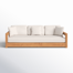 Melrose 76.55'' Teak Outdoor Patio Sofa