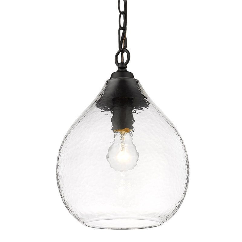 Armijo 1-Light Teardrop Pendant, Matte Black