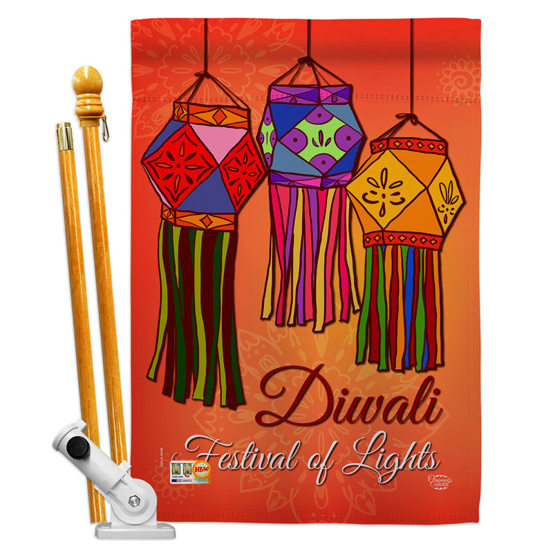 Double Sided 40'' H x 28'' W Polyester Flag Set