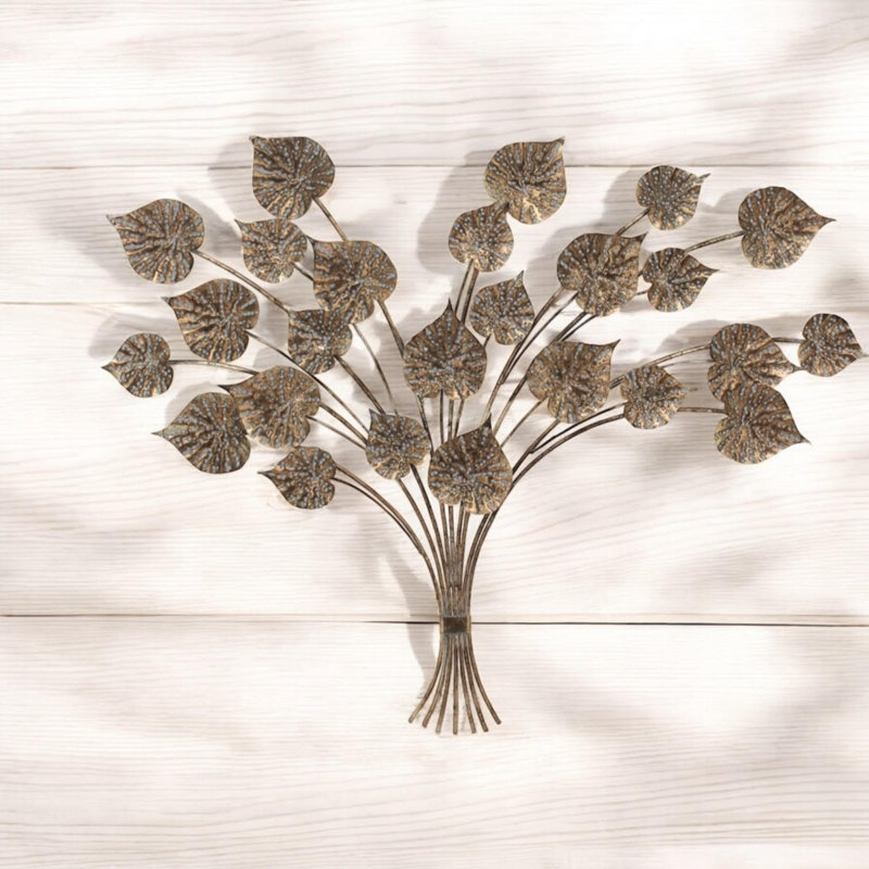 Stylish Metal Leaf Wall Décor – Unique Decorative Wall Art for Living Room, Bedroom, Office, or Hallway