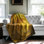 Enchanting Luna - couverture en sherpa de qualité supérieure 1 pièce - reproduction d'art luxueuse