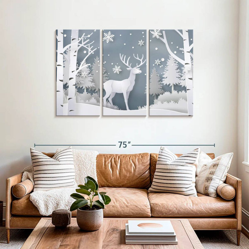 Snow White Deer, 36" H x 57" W
