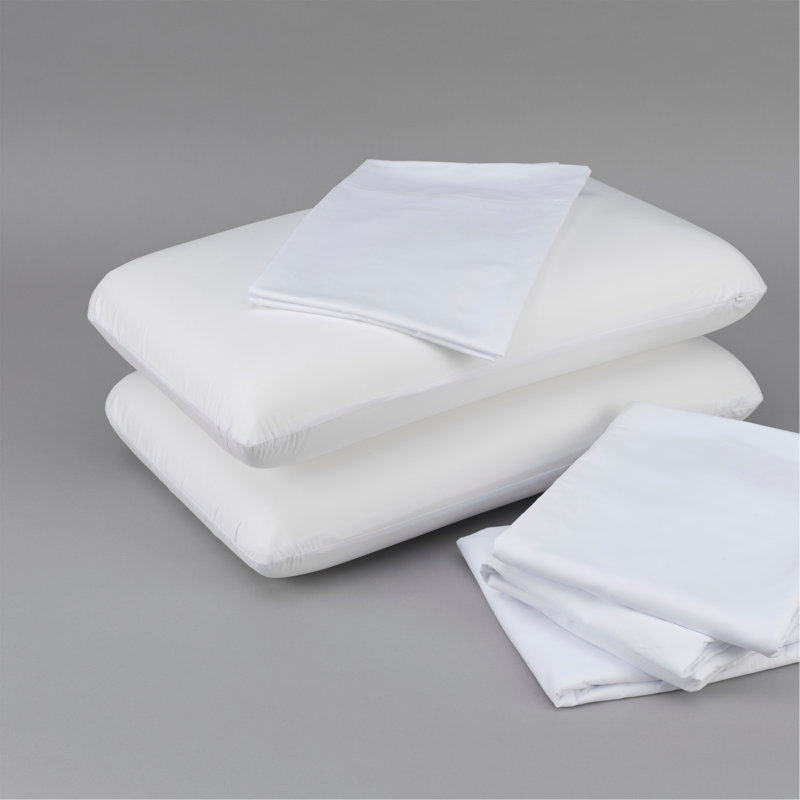 Cooling With HEIQ Bedding Bundle Queen: Memory Foam Pillows, Sheet Set, Mattress Protector