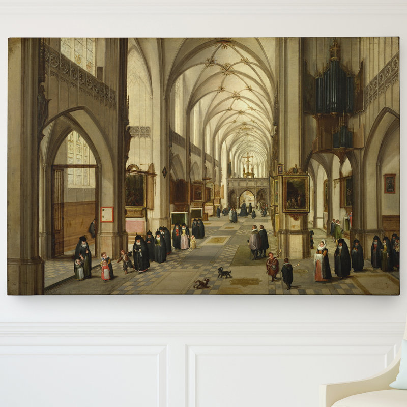 « gothic église », impression, H 24 po x l 36 po x P 1,5 po, Toile tendue