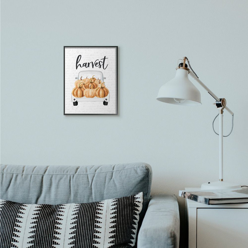 «Harvest Pumpkin Truck», impression, Giclée encadrée noir minuit, H 14 po x l 11 po