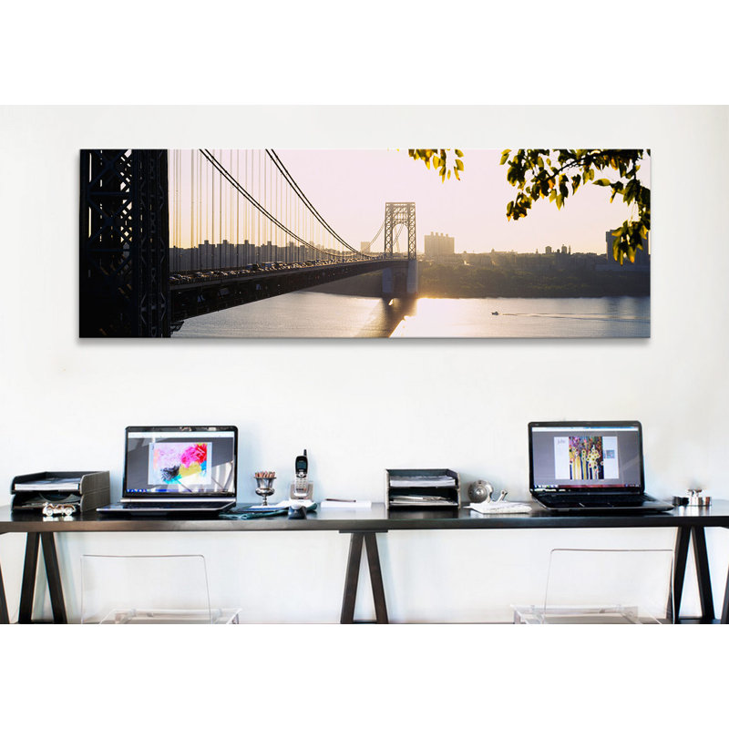 " Bridge Across The RiverGeorge Washington Bridge, New York City, New York State, USA " by Panoramic Images, Wrapped Canvas