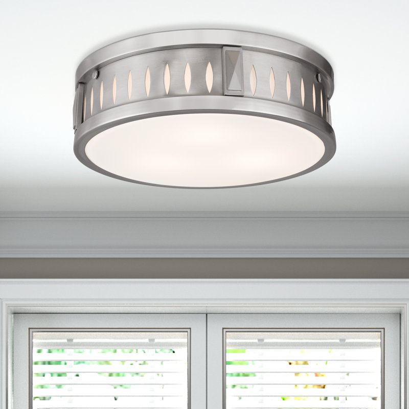 Plafonnier encastré 3 lumières Baudilio, Nickel brossé