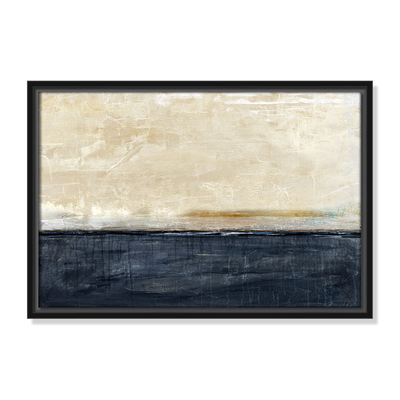 «Better Days» - Version paysage par Denise Brown, Toile avec cadre, L 19,5 po x H 13,5 po, Cadre flottant noir
