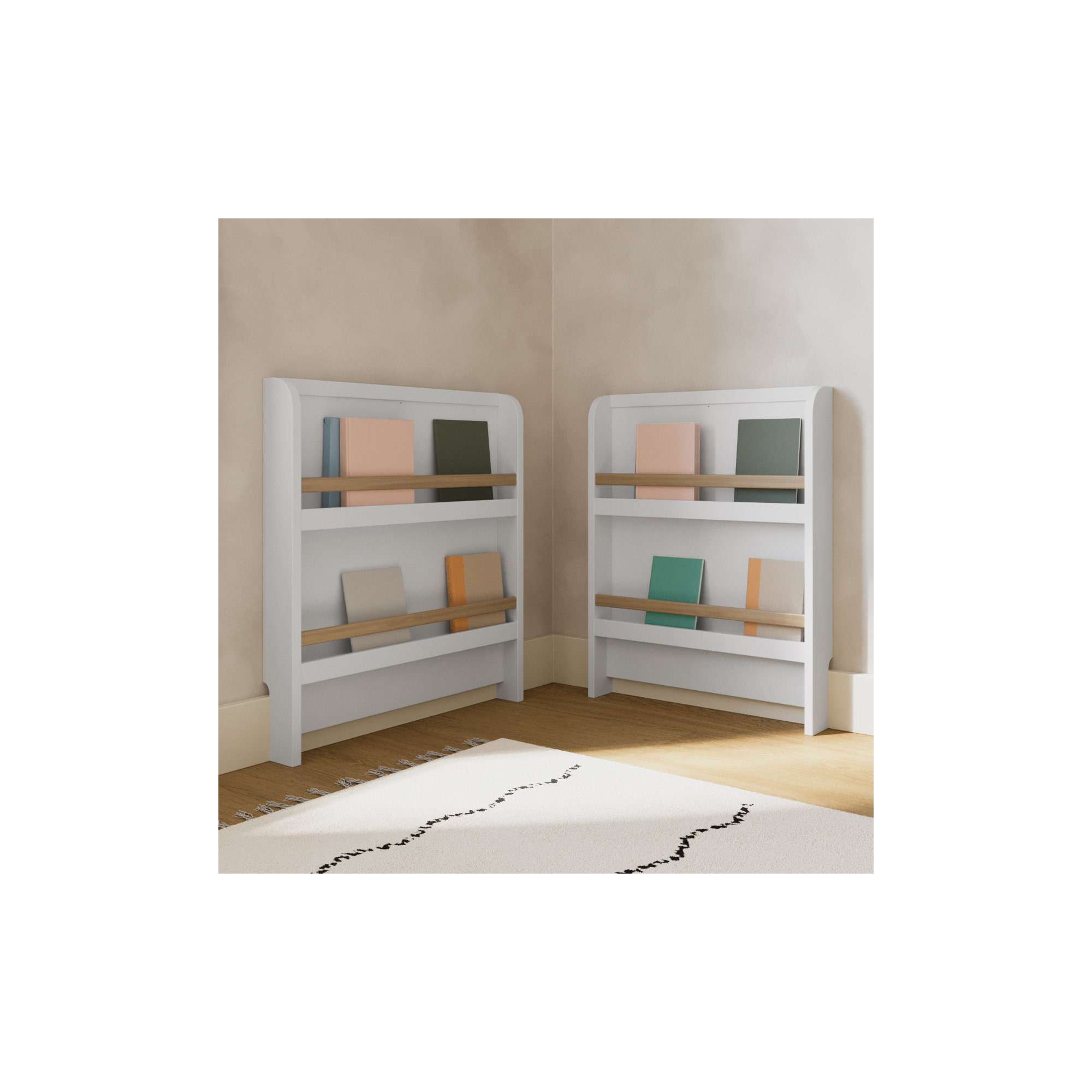 Read-With-Me 4-In-1 Convertible Crib With Drawer, White/Driftwood, Crib
