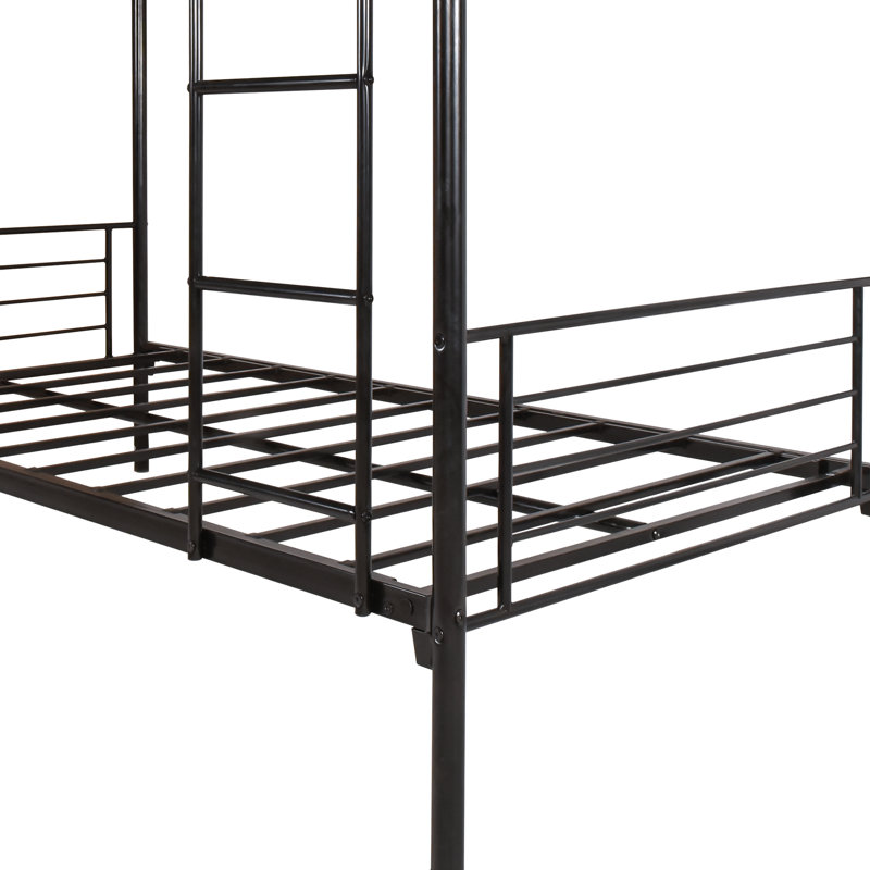 Lits simples superposés robustes en métal avec rangement, solution pour maison moderne
