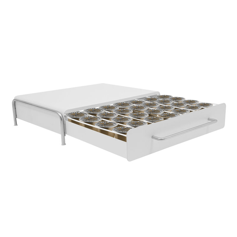 Rangement pour 35 dosettes de café, Blanc