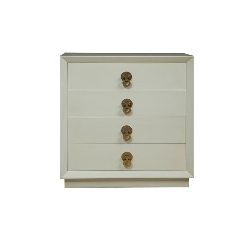 Commode 4 tiroirs Nelvie, Blanc