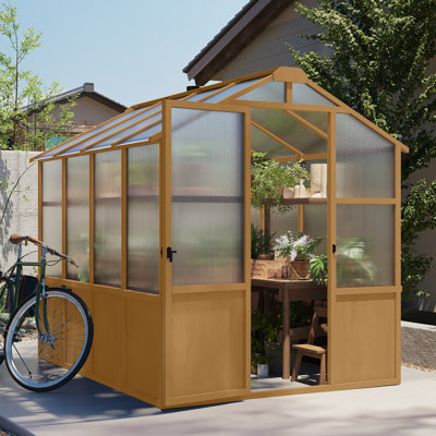 Brunswick Wooden Outdoor Greenhouse With Adjustable Roof Vents And Lockable Door