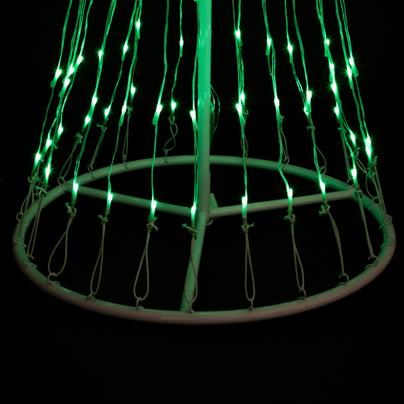 Décoration d'extérieur à DEL, H 48 po x l 24 po x p 24 po, Vert clair