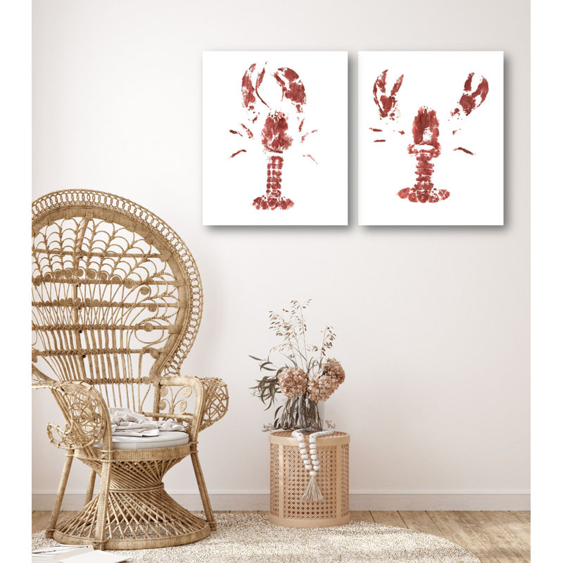 «Lobster» par John Beard - reproduction à cadre flottant, Brun, H 30 po x l 48 po x P 2 po