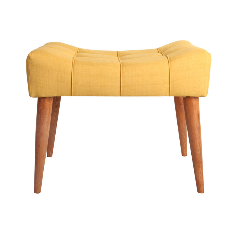 Odle 58Cm Wide Rectangle Footstool Ottoman, Yellow