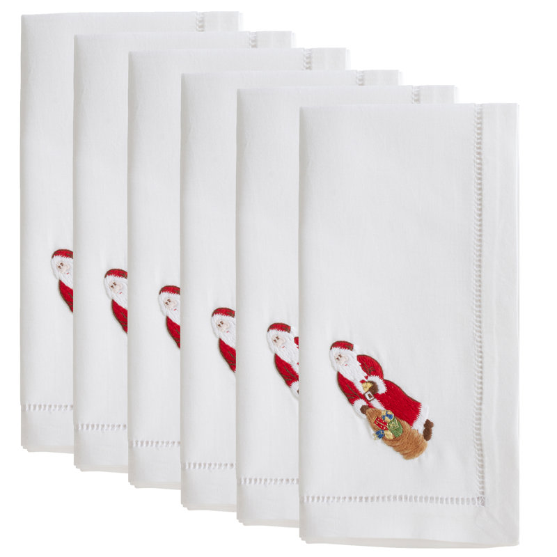 Saul Cotton Embroidered Square Napkin