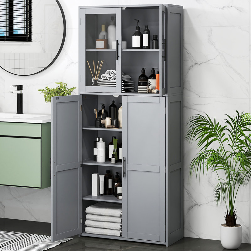 Freestanding Bathroom Cabinet, Gray