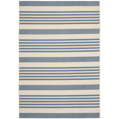 Teppich Johana in Beige/Blau