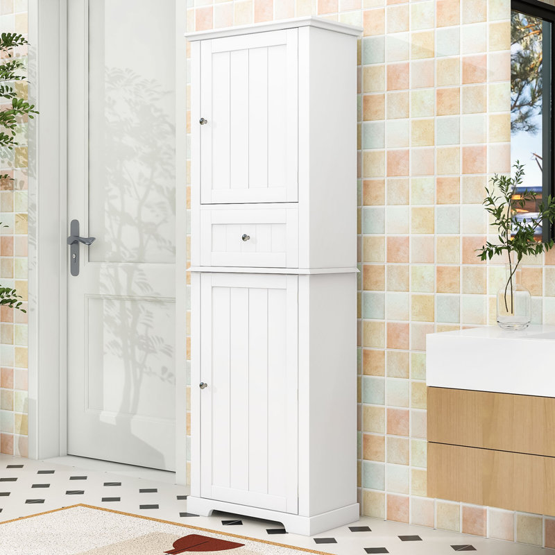 Armoire à linge standard autoportante Emmarie, White