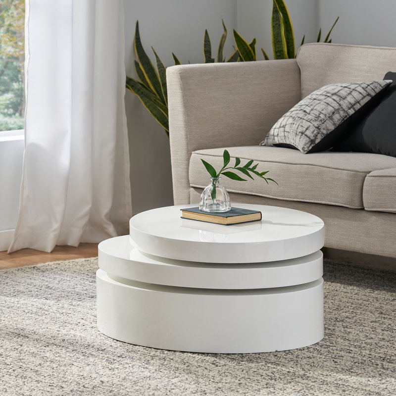 Jaydon Single Coffee Table, Glossy White