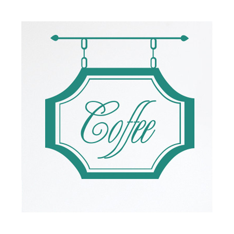 Food & Beverage Wall Decal, Aqua Green