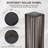 Steel Slim Round Rattan Solar Light-122621671