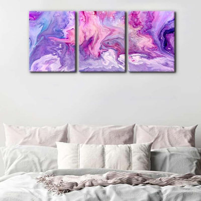 40*30,3 Pieces Modern Abstract Texture Artwork Canvas Prints Abstract Background.
