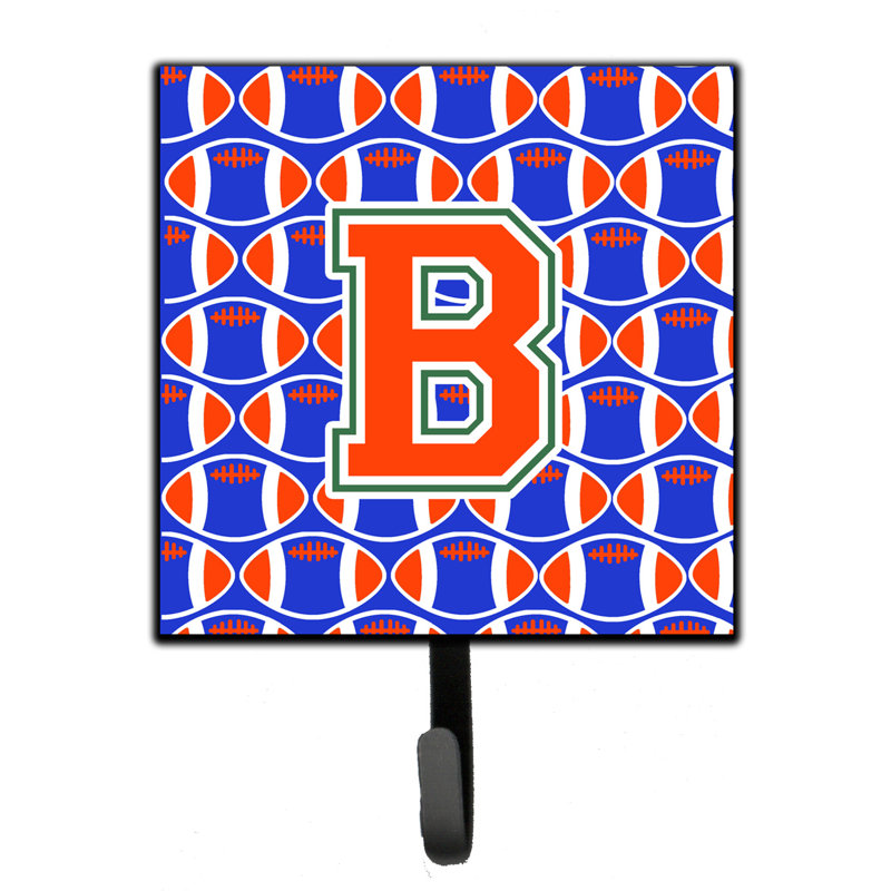 Porte-clés mural Darol Football, Vert/bleu/orange, LETTRE B
