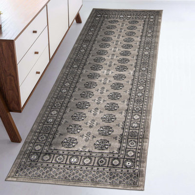 Gris Stewart/beige/Tapis décoratif noir