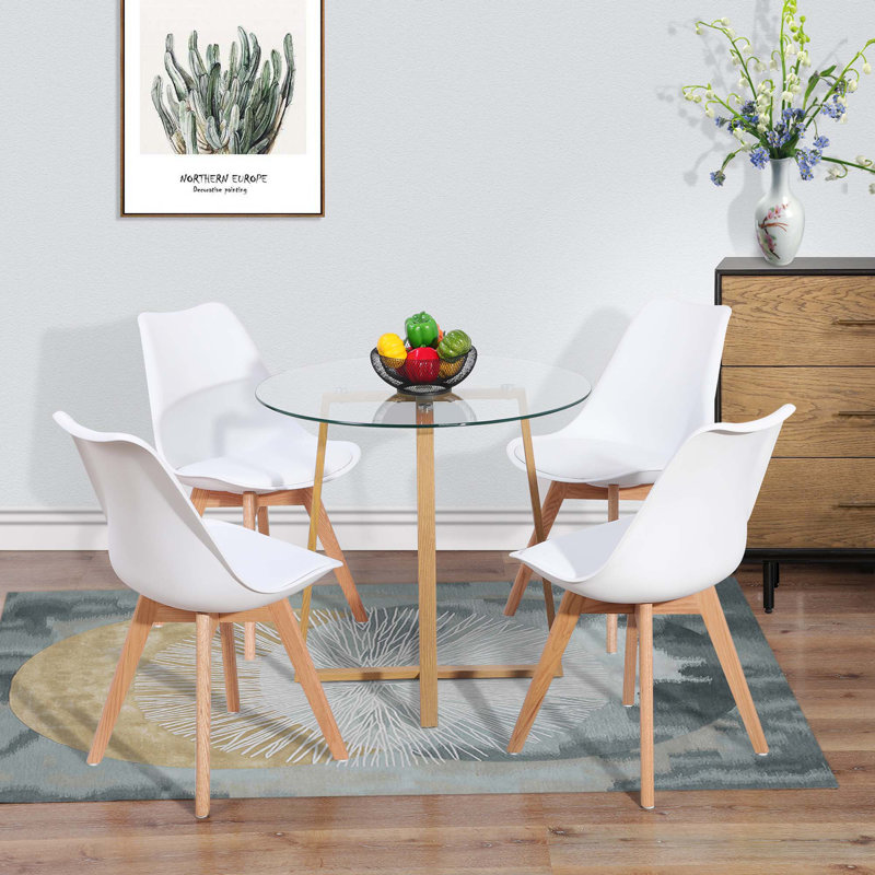 Rodrigo 4 - Person Dining Set, White