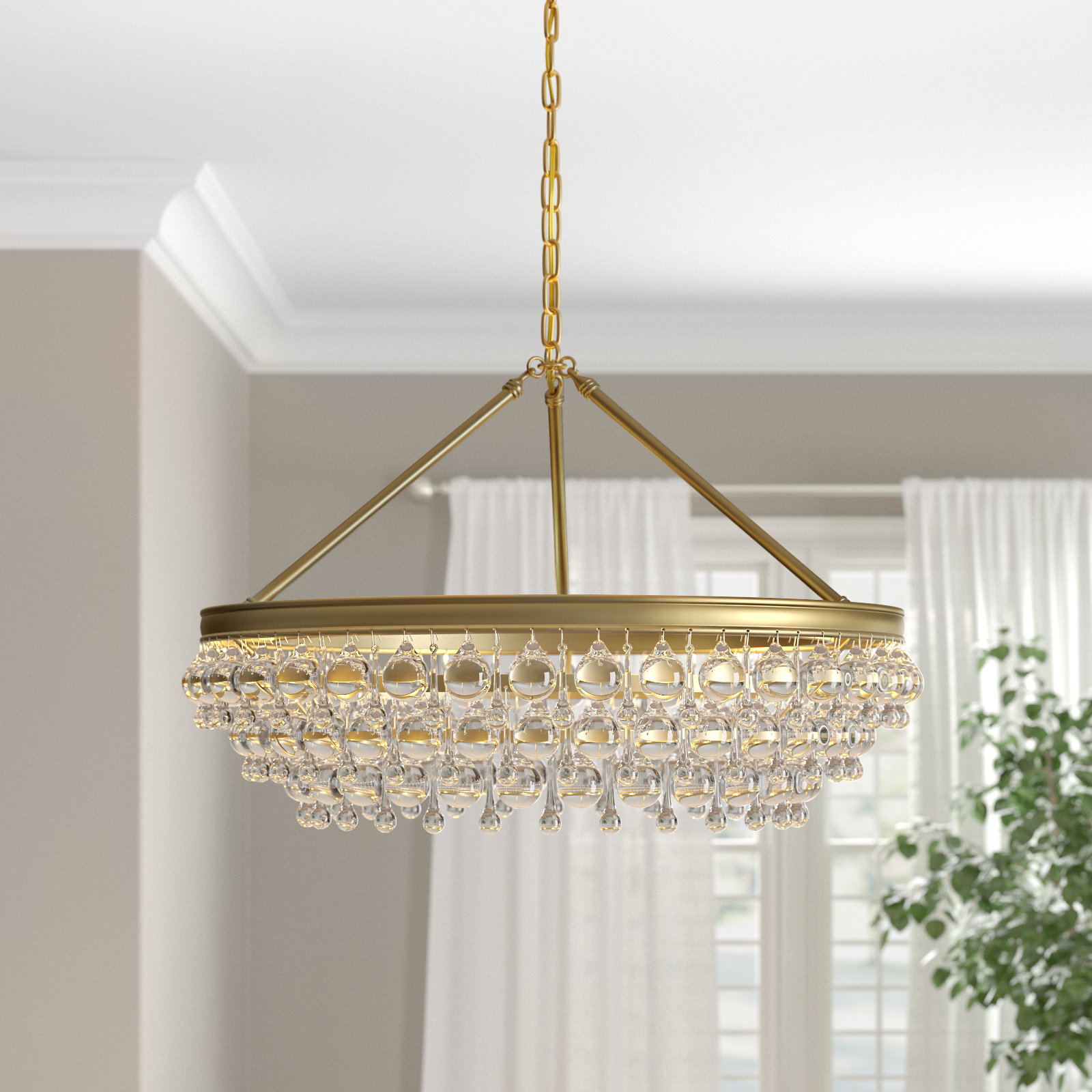Alena 6 - Light Unique Tiered Chandelier