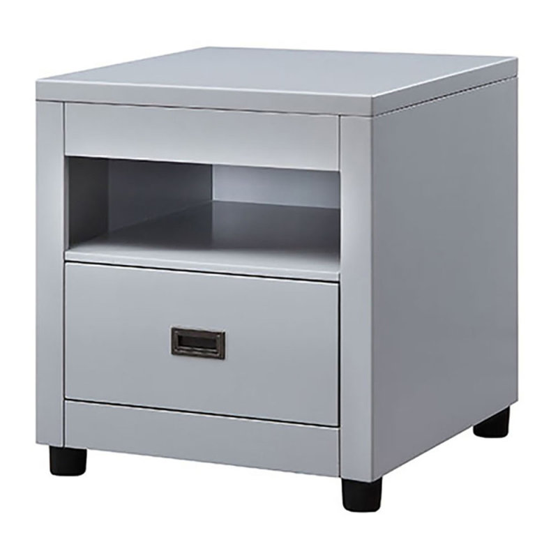 Dove Grey Storage End Table