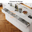 Îlot de cuisine extensible de 81 à 106 po avec armoire de rangement, plateau en pierre frittée, orienté vers la droite-1821257348