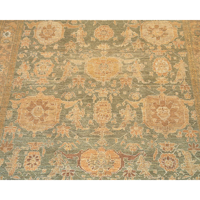 Sebastia Hand Knotted Wool Oriental Area Rug, Rectangle 12' x 16'