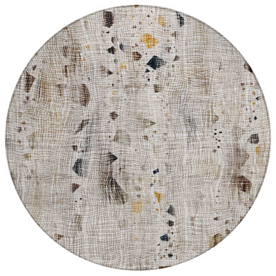 Machine Washable Indoor/Outdoor Xhevrie Linen Rug