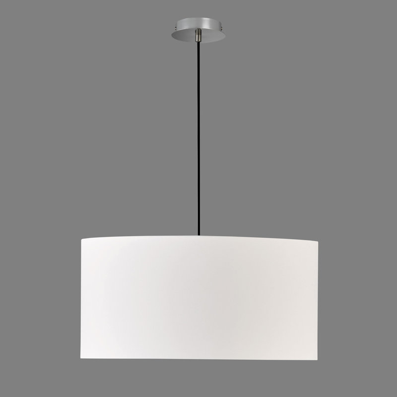 Pina 3 - Light Nickel Dull Pendant, White