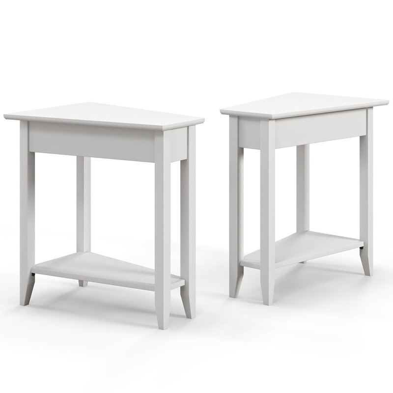 Krever End Table Set, White