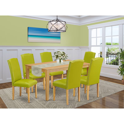 Renae 6 - Person Rubberwood Solid Wood Dining Set by Alcott Hill