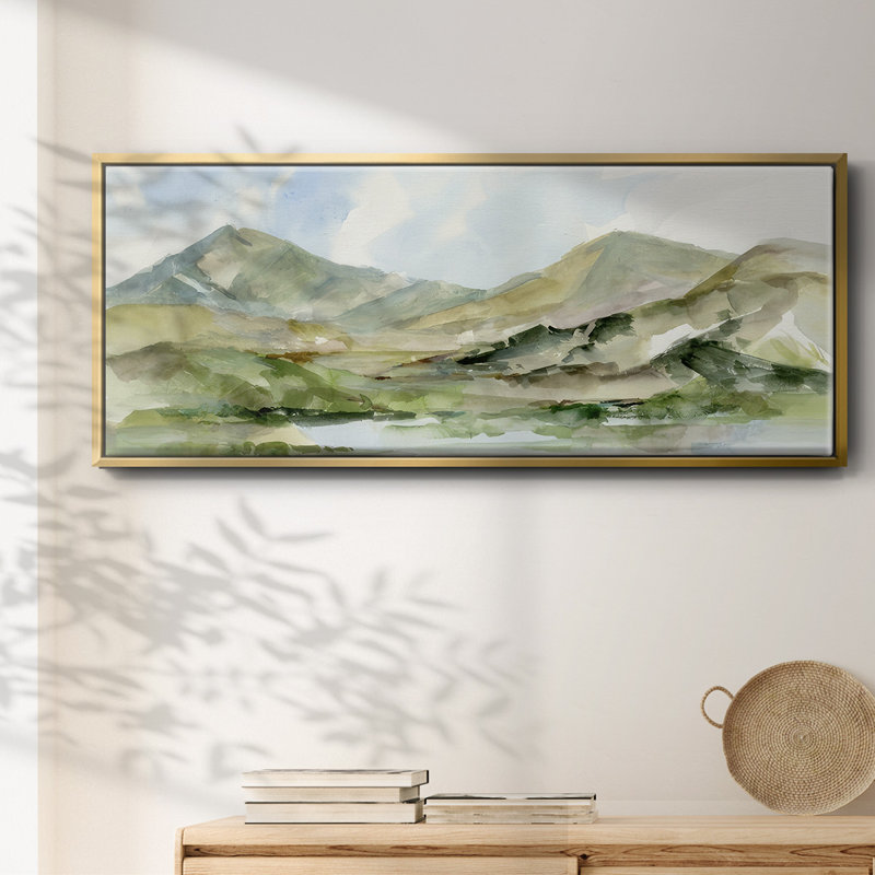 Serene Mountains II - toile encadrée, H 24 po x l 60 po