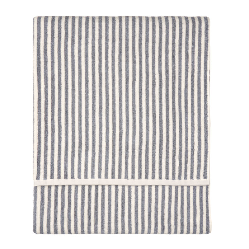 Hebden Bath Sheet, Grey/Cream