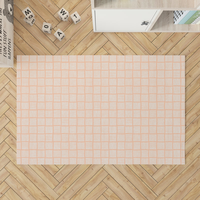 Tally Blocks Kids Play Mat, Peach/Orange