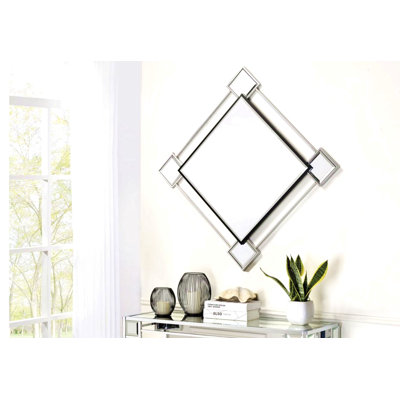 Miroir d'appoint Asbury avec miroir et finition chromée (assemblé)