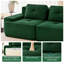 Canapé modulaire à assise profonde en velours côtelé modulaire à 4 places l 150,4 po x P 69,7 po x H 27,1 po Evergreen