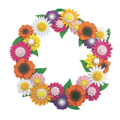 Handcrafted Faux Daisy Foam 15'' Wreath