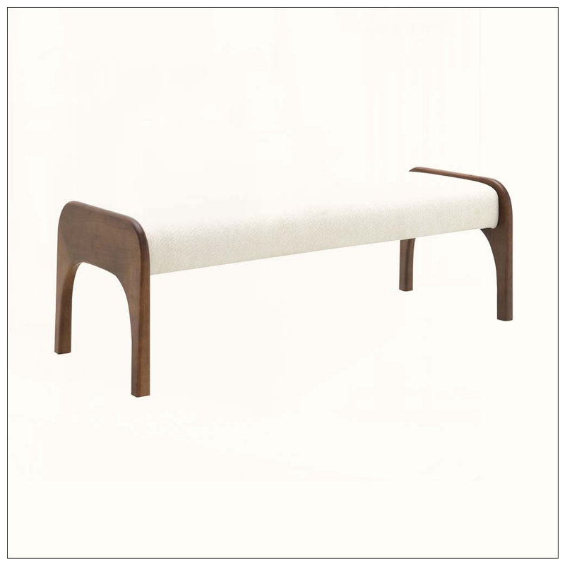 Banc long rembourré 50,25 po, Beige