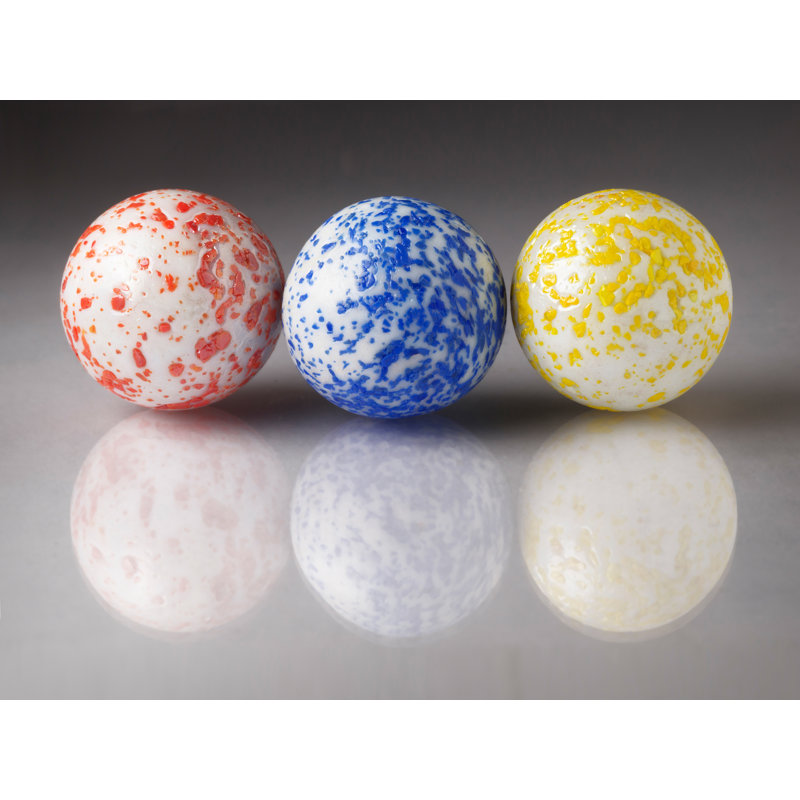 Marbles Print by Philippe Monthoux, Black Framed Canvas, 24" H x 32" W