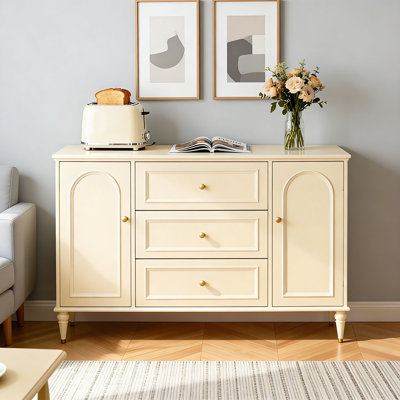 Buffet de rangement de style français de couleur crème
